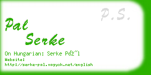 pal serke business card